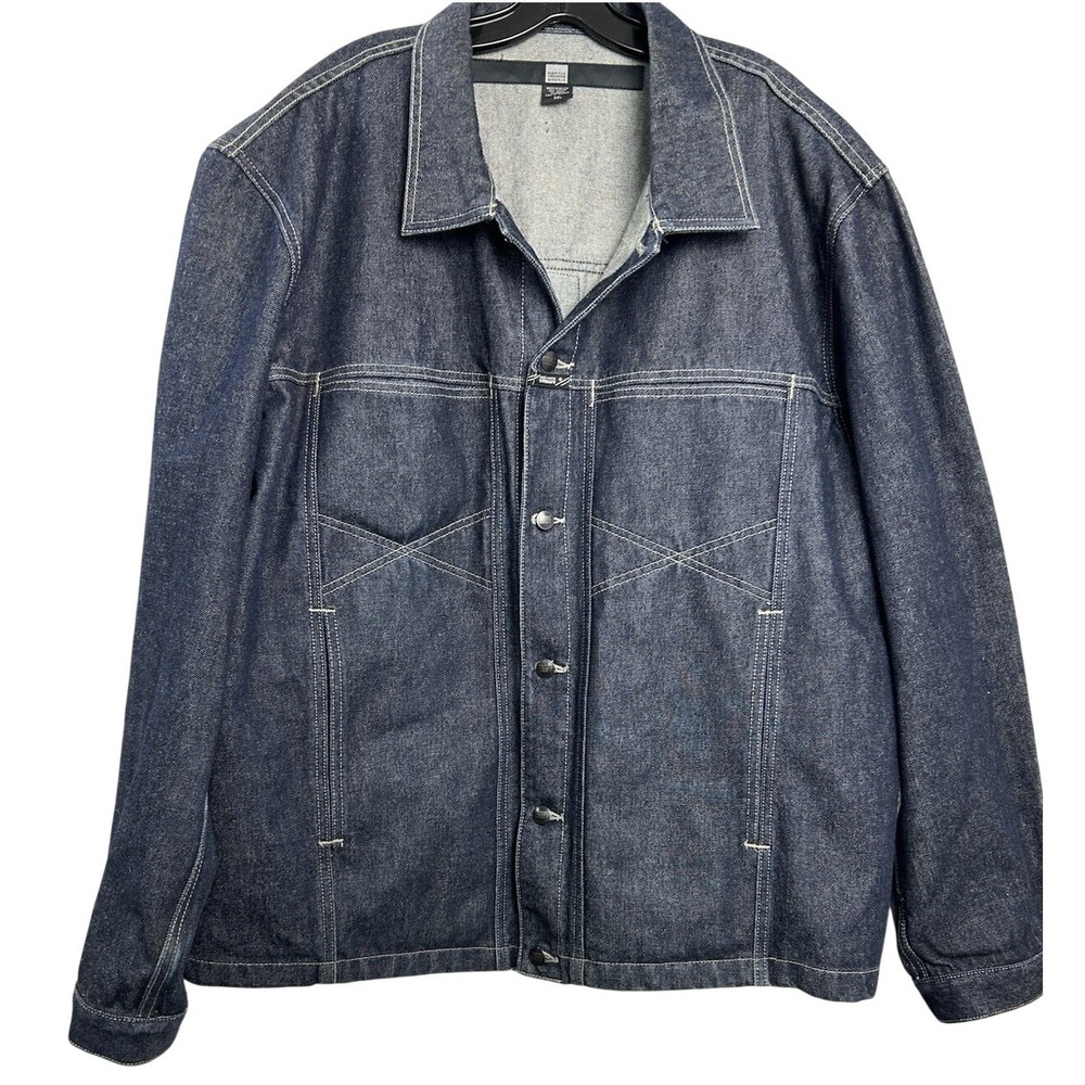 Marithe Francois Girbaud Contrast Stitch Denim Jacket XXL Blue Utility Gorpcore